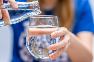 Pouring water
