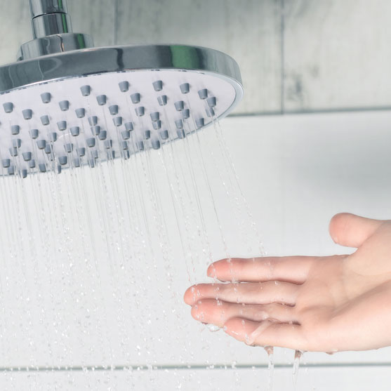 Checking Water Temperature from showerhead